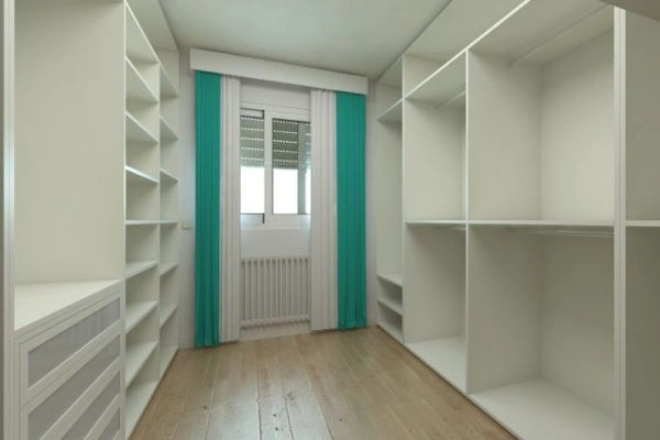 Vestidor a medida lacado en blanco